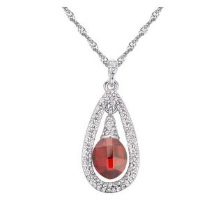 Kristály harang - vörös-  Swarovski kristályos - Nyaklánc
