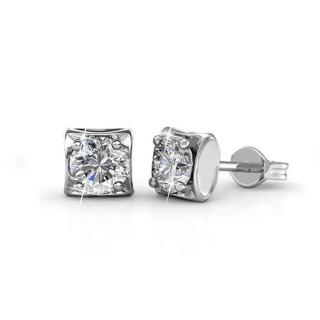 Mia-  Swarovski kristályos fülbevaló - fehér