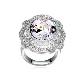 Nemeszisz- fehér- Swarovski kristályos - Gyűrű