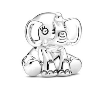 Pandora stílusú ezüst charm-Elefánt