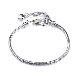Pandora stílusú karlánc - dupla záras- 21 cm