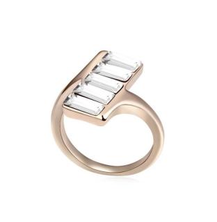 Passo - fehér- Swarovski kristályos - Gyűrű