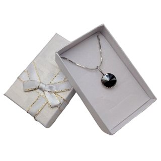 Platina- Swarovski kristályos nyaklánc