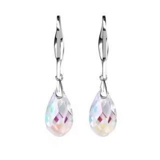 Rainbow - Swarovski kristályos fülbevaló - színjátszófehér