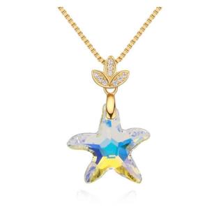 Star- Swarovski kristályos ezüst nyaklánc-fehér