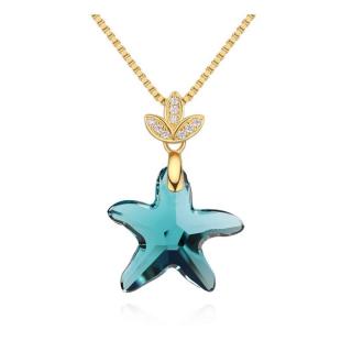 Star- Swarovski kristályos ezüst nyaklánc - kék