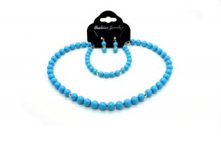 Swarovski gyöngy ékszerszett - Turquoise Pearl - világoskék