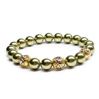 Swarovski gyöngy karkötő - zöld