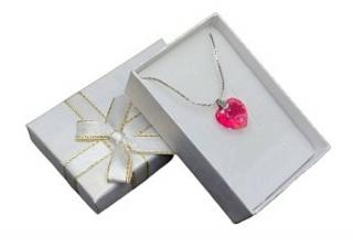 Szív-Swarovski kristályos nyaklánc- rózsaszín-Valentin napra ajánljuk!