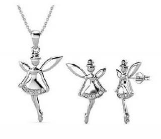 Tinker Bell Swarovski kristályos szett - fehér