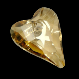 Wild Heart Pendant- Swarovski medál - Golden Shadow -pezsgő-27 mm