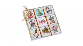 Bolci Tejcsokoládé Karácsonyi Kockák Mogyorós Gianduja Krémmel 144g