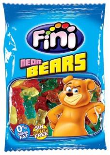 Fini Neon Bears Gluténmentes Vegyes Gyümölcs Ízű Gumicukor 75g