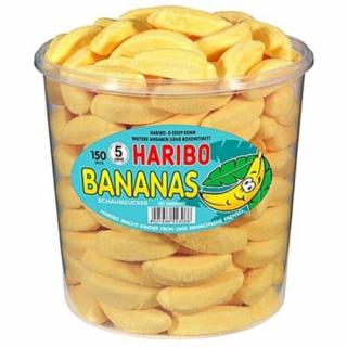 Haribo Tégelyes Bananas Gyümölcsízű Habcukor 1050g( 150Db)