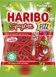 Haribo Vegetáriánus Savanykás Eper Ízű Spagetti Gumicukor 75g