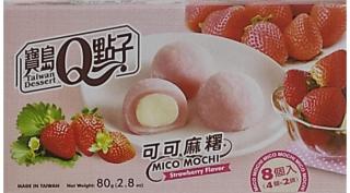 Mico Mochi Eper Ízesítéssel 80g