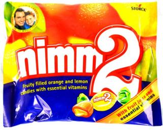 Nimm2 Smile  gyümölcsös töltött keménycukor narancs és citrom ízben vitaminokkal 145g