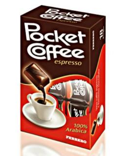 Pocket Coffee Espresso Csokoládé és Tejcsokoládé Praliné Kávéval 225g (18db)