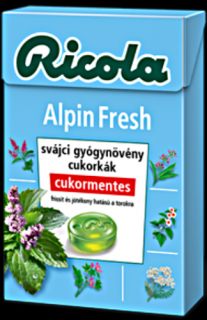 Ricola Alpin Fresh Gyógynövényes Cukormentes Cukorka 40g