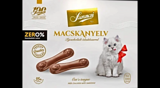 Szerencsi Zéró Minőségi Tejcsokoládé Macskanyelv Édesítőszerrel 100g