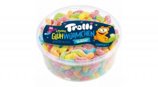 Trolli Tégelyes Gumicukor Savanyú Cukros kukac 1000g