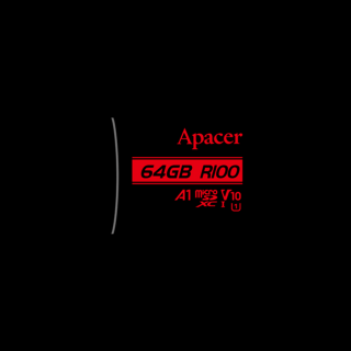 Apacer MicroSD kártya - 64GB microSDXC UHS-I Class10 V10 A1 (R/W: 100/10 MB/s) + adapter