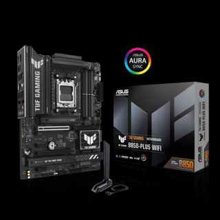 Asus Alaplap - AMD TUF GAMING B850-PLUS WIFI AM5 (B850, ATX, 4xDDR5 8000+MHz, 4xSATA3, 3x M.2, HDMI+DP)
