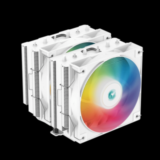 DeepCool CPU Cooler - AG620 WH ARGB (29,4 dB; max, 115,32 m3/h; 4pin PWM, 6 db heatpipe, 12cm, A-RGB LED, fehér)