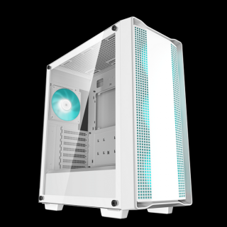 DeepCool Számítógépház - CC560 WHITE V2 (fehér, ablakos, 4x12cm venti, Mini-ITX / Micro-ATX / ATX, 1xUSB3.0, 1xUSB2.0)