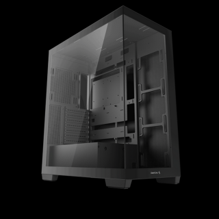 DeepCool Számítógépház - CG580 (fekete, ablakos, venti nélkül, BTF, ATX, 2xUSB3.0, 1xUSB2.0)
