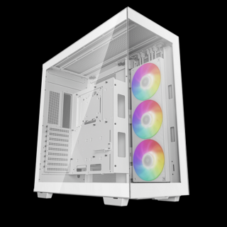 DeepCool Számítógépház - CH780 WH (fehér, ablakos, 3x140mm A-RGB ventilllátor, E-ATX, 4xUSB3.0)