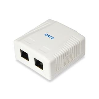 Equip Fali aljzat - 235214 (2 port, Cat6, UTP, fehér)