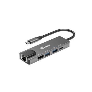 Equip Notebook Dokkoló - 133489 (Bemenet: USB-C, Kimenet: USB-C PD:100W/HDMI/2x USB3.2 Gen1)