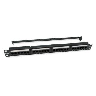 Equip Patch panel - 135426 (24 port, Cat6, árnyékolatlan, fekete)