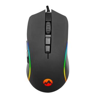 Everest Gamer Egér - SM-GX21 STARTY  (6400 DPI, 7gomb, optikai, fekete, RGB LED)