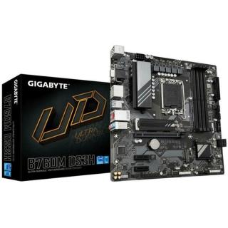 Gigabyte Alaplap - Intel B760M DS3H s1700 (B760, 4xDDR5 4800MHz, DP/HDMI, 4xSATA3, M.2, 4xUSB2.0, 6xUSB3.1)