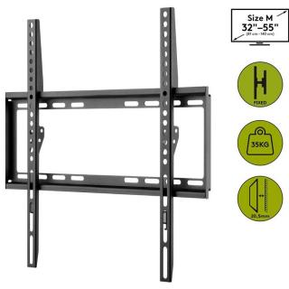 Goobay Basic fix fali konzol (M) 32"-55"-ig, fekete