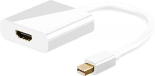 Goobay mini Displayport (apa) - HDMI (anya) átalakító 10cm (4k 30Hz), fehér