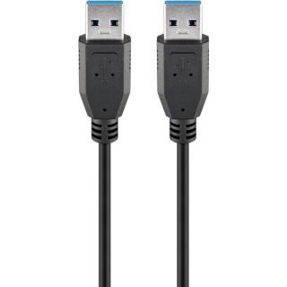 Goobay USB 3.0 (apa) - USB 3.0 (apa) kábel, 0,5 m, fekete