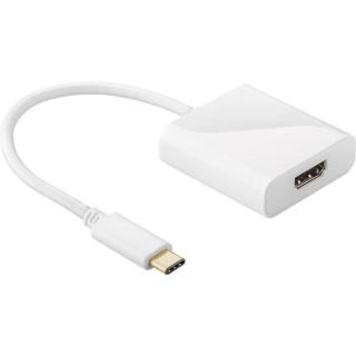 Goobay USB-C apa - HDMI anya átalakító, fehér (4K 30Hz)