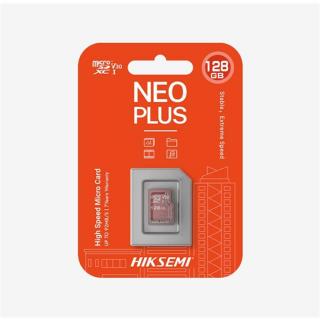 Hikvision HIKSEMI MicroSD kártya - NEO PLUS 128GB microSDXC™, Class 10 and UHS-I, TLC (adapter nélkül)