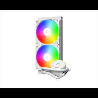 ID-Cooling CPU Water Cooler - FX240 ARGB WHITE (35,2dB; max. 129,39 m3/h; 2x12cm, A-RGB LED, fehér)