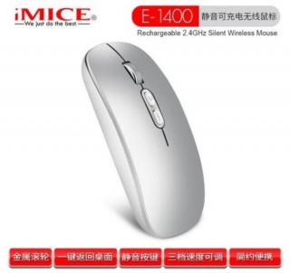 iMice  vezeték nélküli optikai egér E-1400, 1600DPI, akkus ezüst