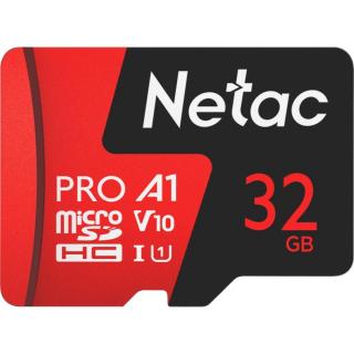 Memóriakártya Micro SDHC 32GB Netac P500 Extreme Pro + SD adapter (Class 10, U1, A1) (H)