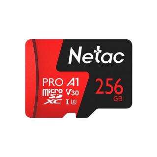 Memóriakártya Micro SDXC 256GB Netac P500 Extreme Pro + SD adapter (UHS-1 U3 V30) (H)