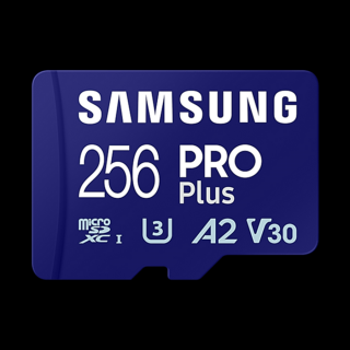 Samsung MicroSD kártya - 256GB MB-MD256SA/EU (PRO PLUS, USH-I, R180/W130, adapter, 256GB)