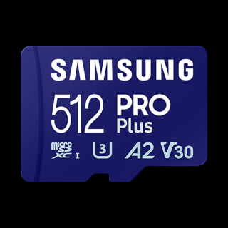 Samsung MicroSD kártya - 512GB MB-MD512SA/EU (PRO PLUS, UHS-I, R180/W130, adapter, 512GB)