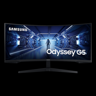 Samsung Monitor 34" - C34G55TWWP (VA, 3440x1440, 21:9, WQHD, 165HZ, 250cd/m2, 1ms, Curved)