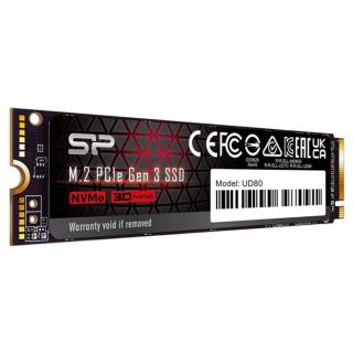 Silicon Power SSD - 250GB UD80 (r:3400MB/s; w:3000 MB/s, NVMe 1.4 támogatás, M.2 PCIe Gen 3x4)