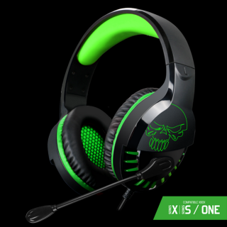 Spirit of Gamer Fejhallgató - PRO-H3 Xbox (Xbox One/Series X/S, mikrofon, 3.5mm jack, hangerőszabályzó, 1m kábel, zöld)